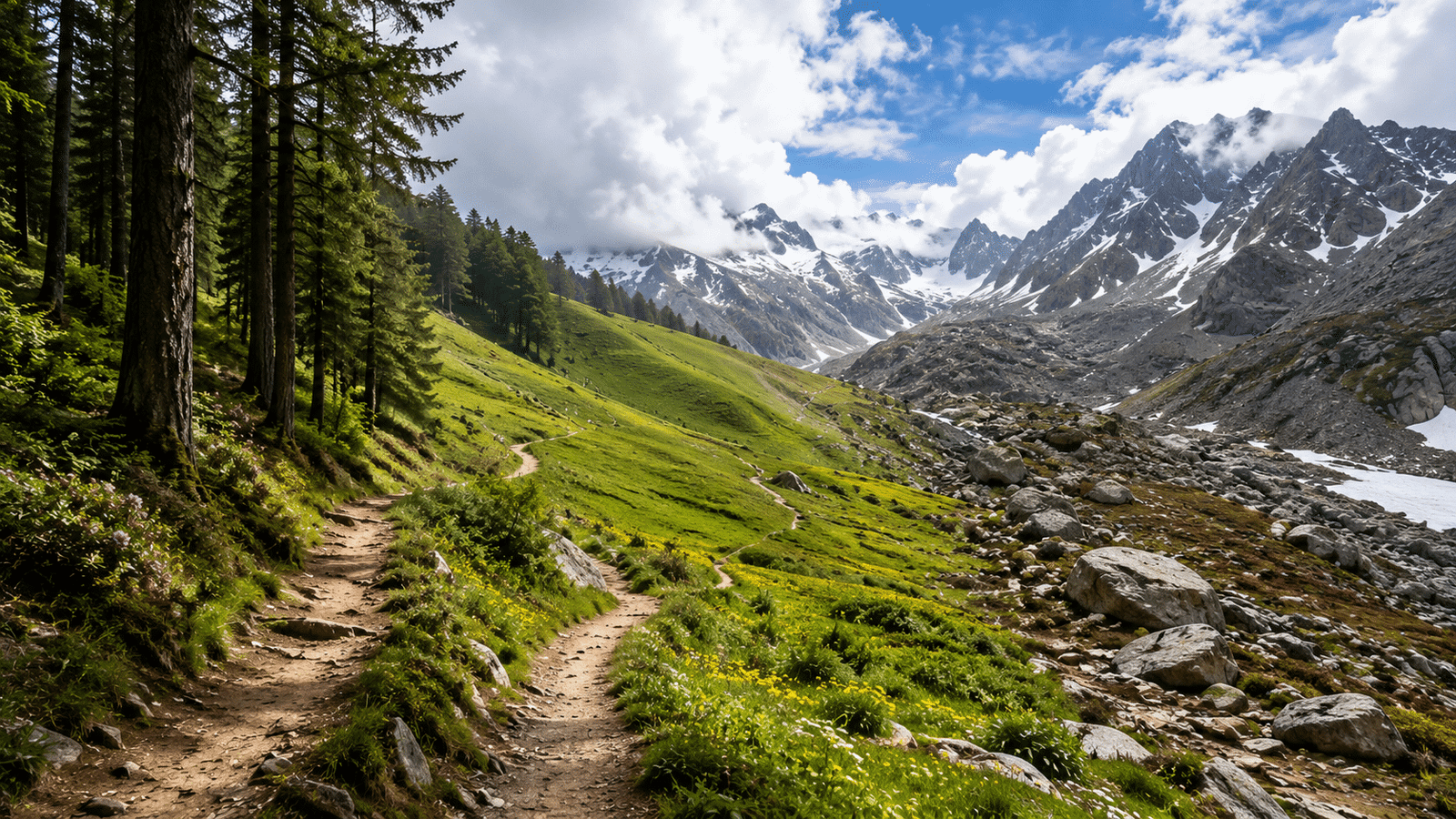 The Changing Landscape Along One Trek